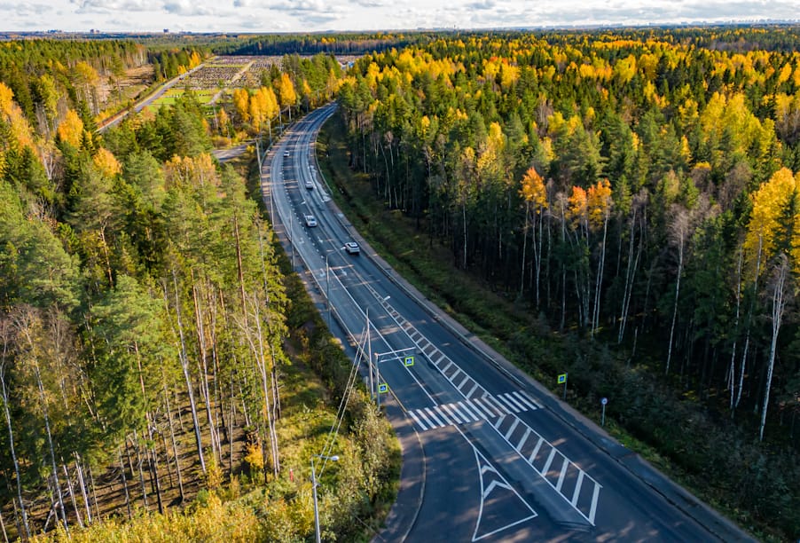 В Санкт-Петербурге отремонтировали 2 км Белоостровского шоссе